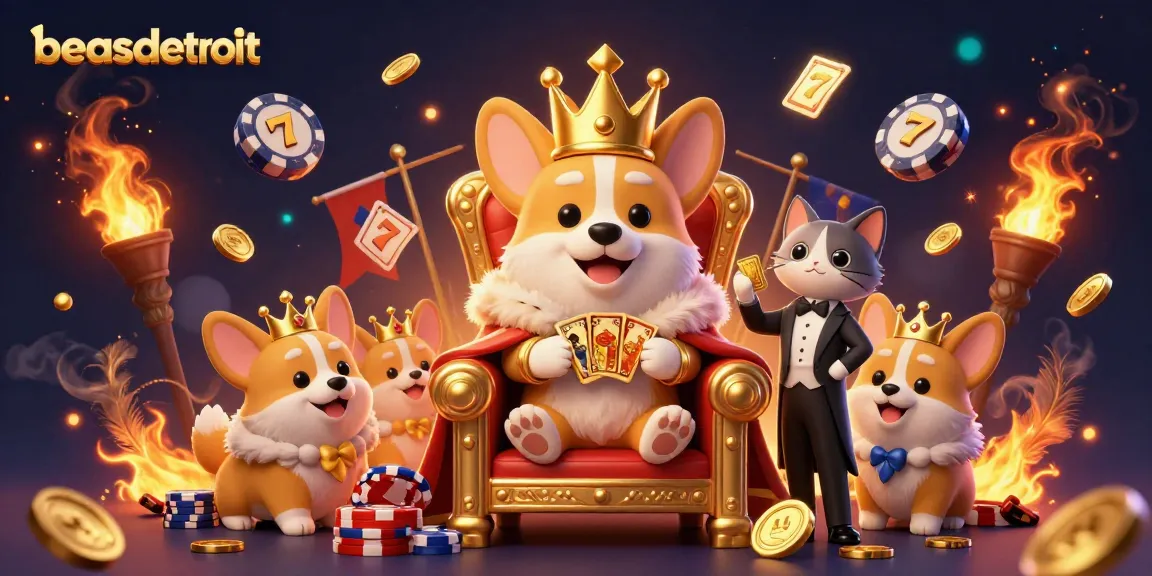 Watch the royal corgi rule the casino realm at beasdetroit with golden card deals and dazzling slot reels.