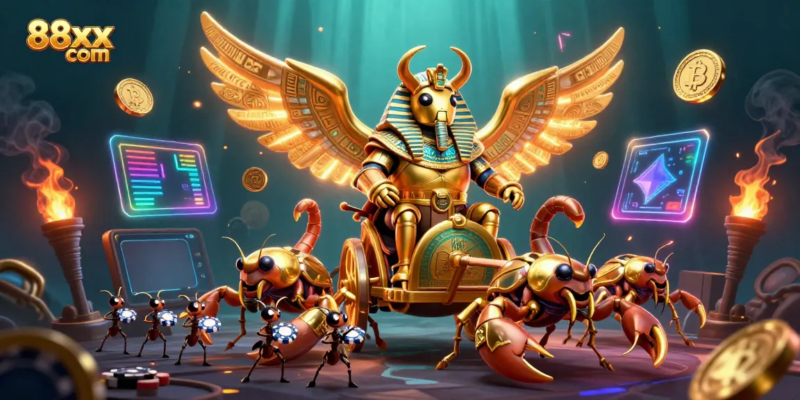 Experience thrilling gameplay at 88xx com featuring a dynamic colorful gambling scene.