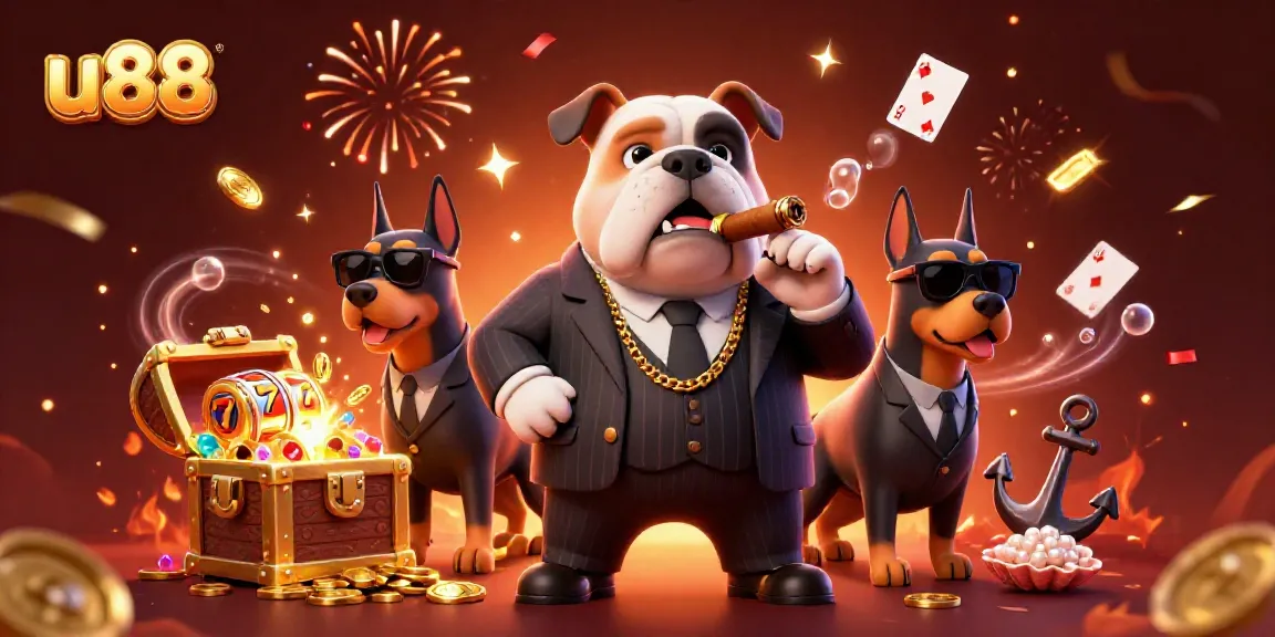 Experience thrilling gameplay at u88 with cartoon mafia characters and jackpot treasures.