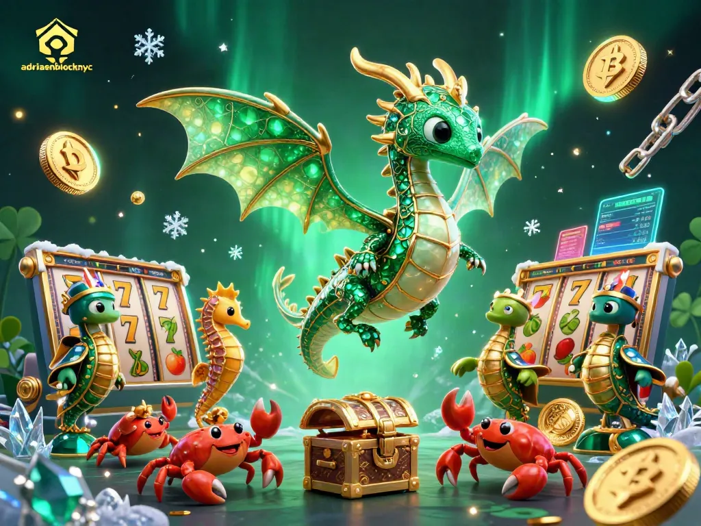 Win big at adriaenblocknyc with vibrant casino-themed illustration featuring a majestic sea dragon and slot elements.