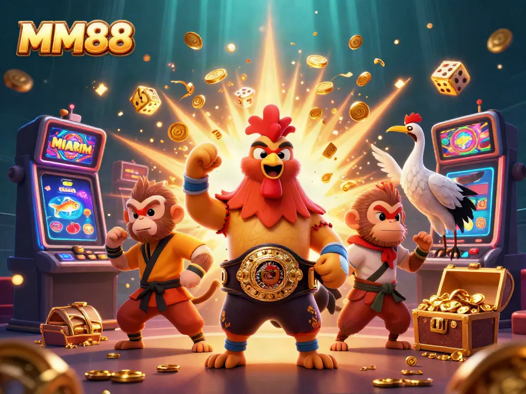 Experience thrilling fish shooting action at MM88 with vibrant characters and jackpot excitement.